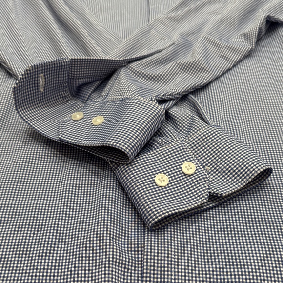 Mizzen+Main Navy Checkered Dress Shirt - Picture 6 of 7